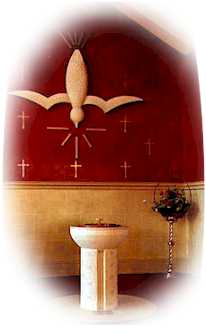 Baptismal Font - right of altar